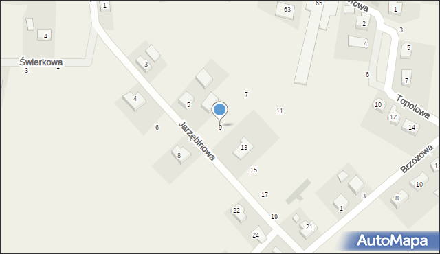 Mnichowice, Jarzębinowa, 9, mapa Mnichowice