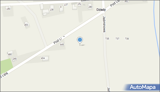 Mników, Jaśminowa, 21c, mapa Mników