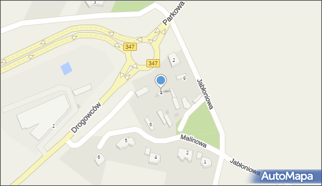Mokronos Dolny, Jabłoniowa, 4, mapa Mokronos Dolny