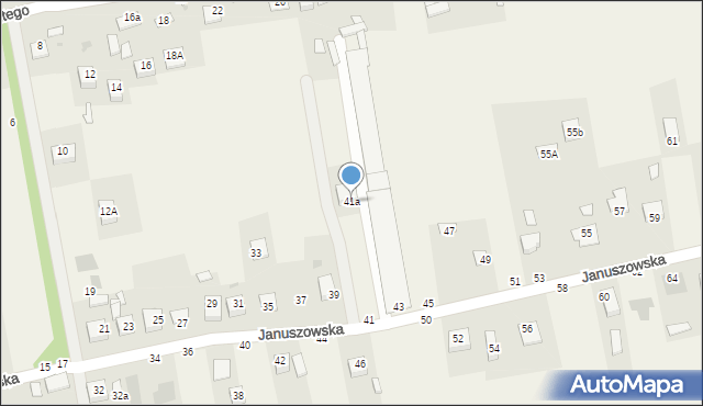 Mokrzyska, Januszowska, 41a, mapa Mokrzyska