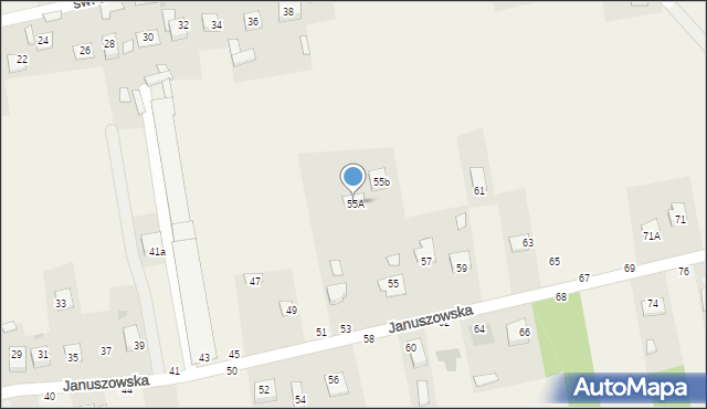 Mokrzyska, Januszowska, 55A, mapa Mokrzyska