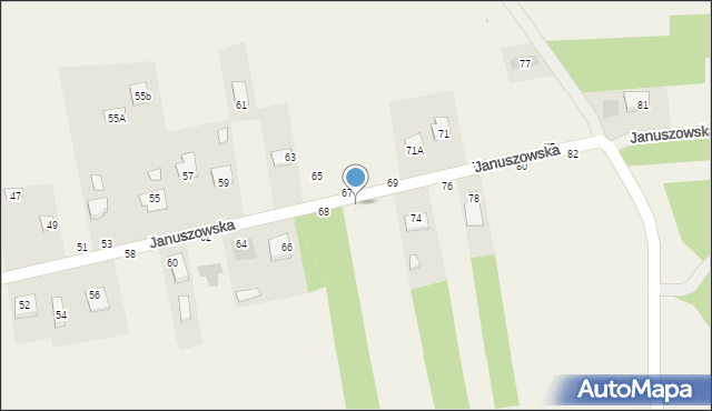 Mokrzyska, Januszowska, 70, mapa Mokrzyska