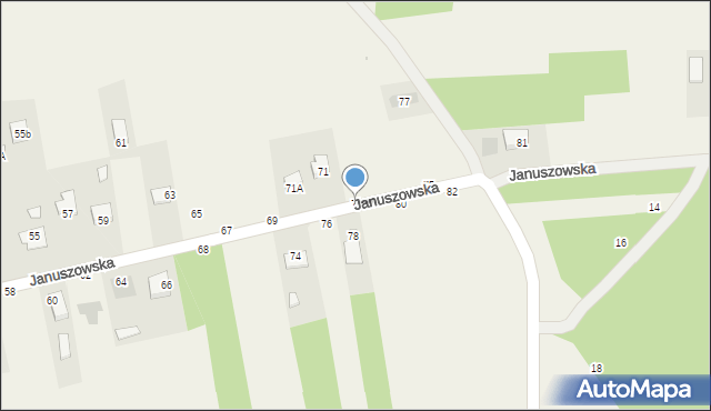 Mokrzyska, Januszowska, 73, mapa Mokrzyska