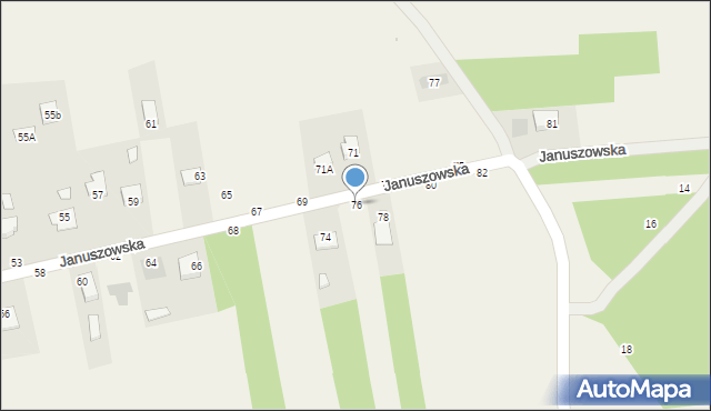 Mokrzyska, Januszowska, 76, mapa Mokrzyska