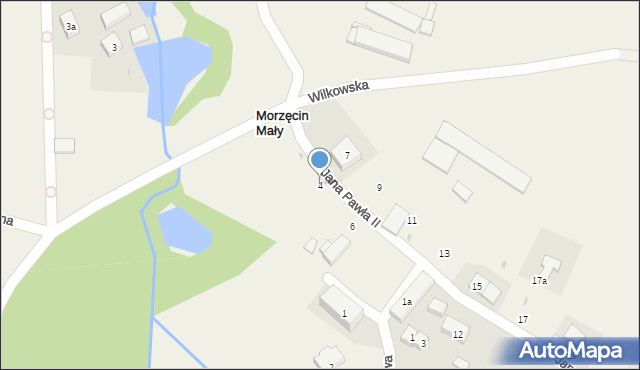 Morzęcin Mały, Jana Pawła II, 4, mapa Morzęcin Mały