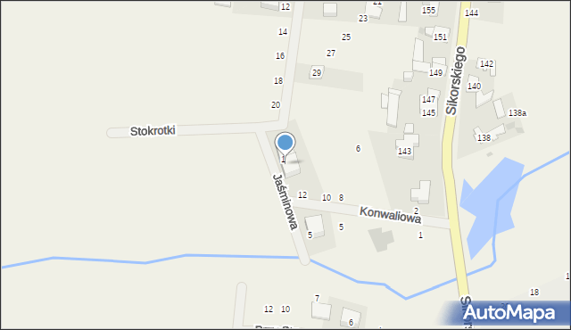 Mościska, Jaśminowa, 3, mapa Mościska