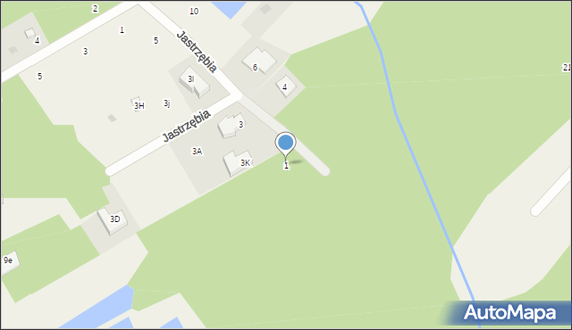 Mościska, Jastrzębia, 1, mapa Mościska