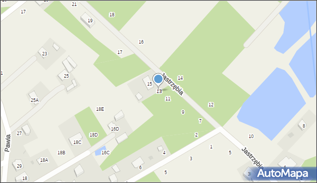 Mościska, Jastrzębia, 13, mapa Mościska