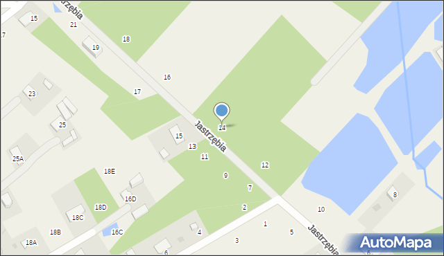 Mościska, Jastrzębia, 14, mapa Mościska