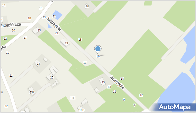 Mościska, Jastrzębia, 16, mapa Mościska
