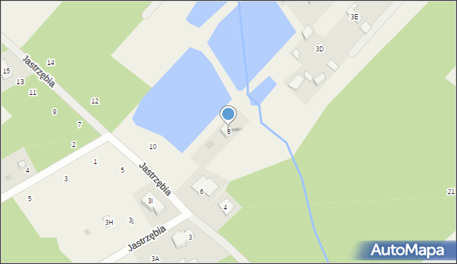 Mościska, Jastrzębia, 8, mapa Mościska