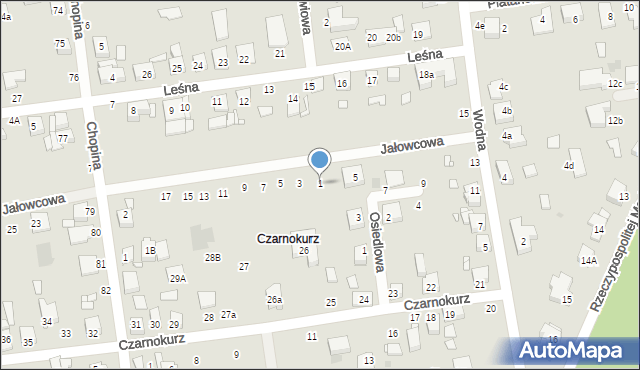 Mosina, Jałowcowa, 1, mapa Mosina