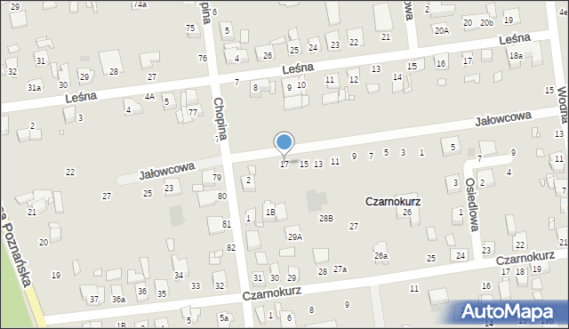 Mosina, Jałowcowa, 17, mapa Mosina