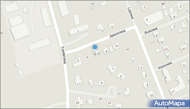 Mrągowo, Jaworowa, 6, mapa Mrągowo