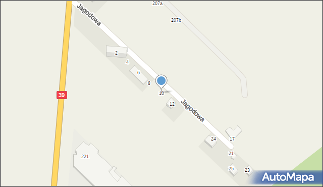 Mroczeń, Jagodowa, 10, mapa Mroczeń