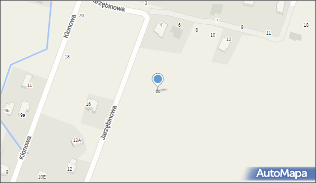 Mścice, Jarzębinowa, 6b, mapa Mścice