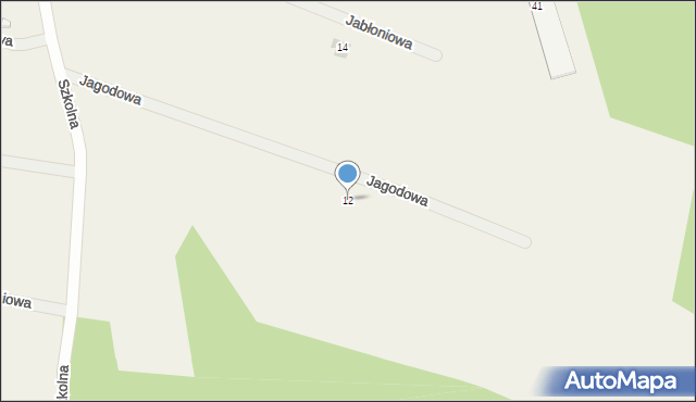 Mściszewice, Jagodowa, 12, mapa Mściszewice