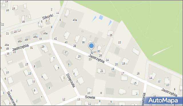 Murowaniec, Jastrzębia, 32, mapa Murowaniec