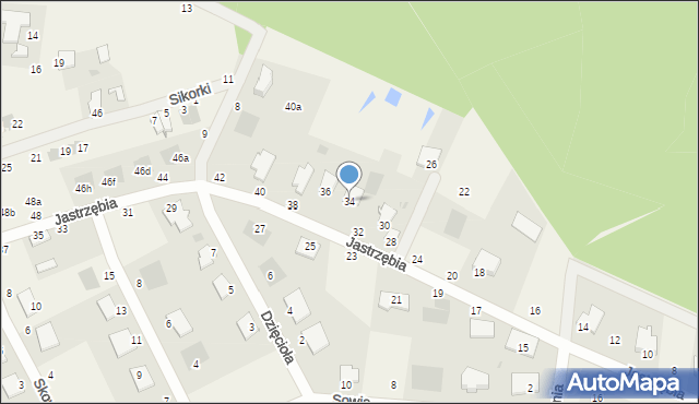 Murowaniec, Jastrzębia, 34, mapa Murowaniec