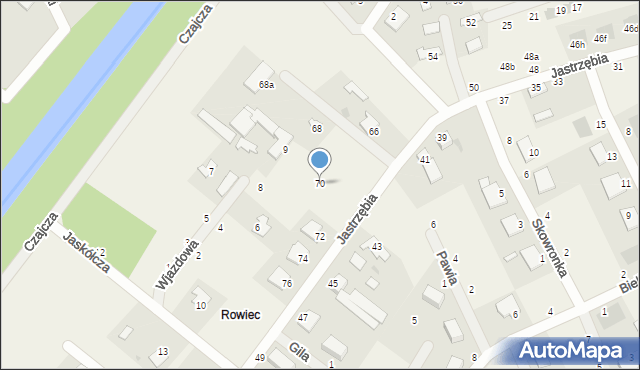 Murowaniec, Jastrzębia, 70, mapa Murowaniec