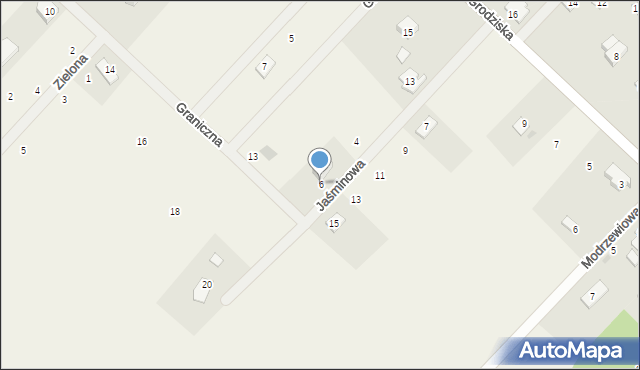 Musuły, Jaśminowa, 6, mapa Musuły