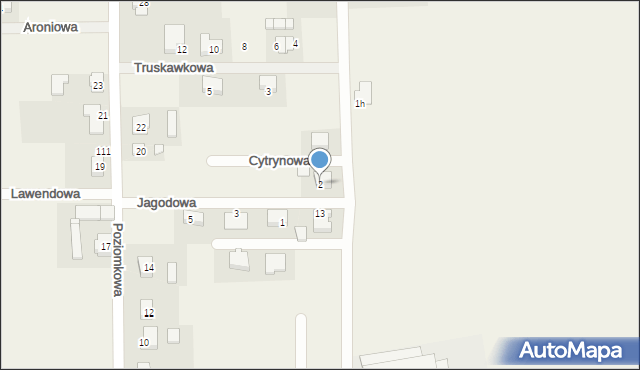 Myjomice, Jagodowa, 2, mapa Myjomice