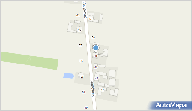 Mysłaków, Janówek, 48, mapa Mysłaków