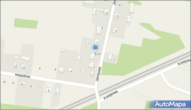 Mysłaków, Janówek, 5, mapa Mysłaków