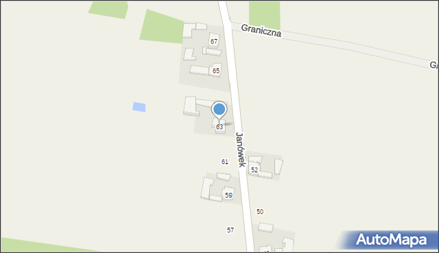 Mysłaków, Janówek, 63, mapa Mysłaków