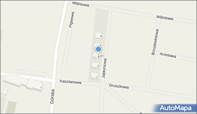 Mysłakowice, Jabłoniowa, 5, mapa Mysłakowice