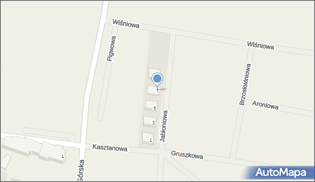 Mysłakowice, Jabłoniowa, 7, mapa Mysłakowice