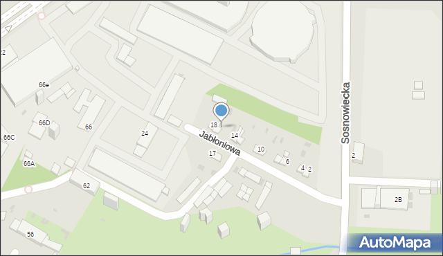 Mysłowice, Jabłoniowa, 20, mapa Mysłowice