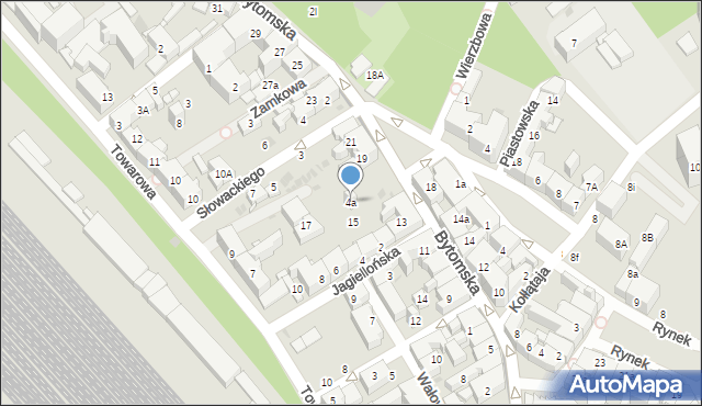 Mysłowice, Jagiellońska, 4a, mapa Mysłowice