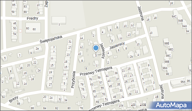 Mysłowice, Jasienicy Pawła, 3, mapa Mysłowice