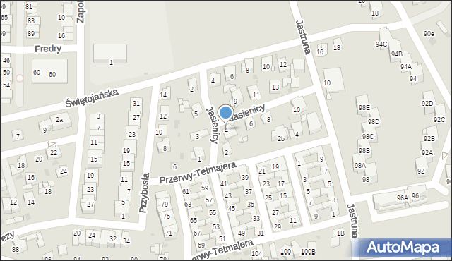 Mysłowice, Jasienicy Pawła, 4, mapa Mysłowice