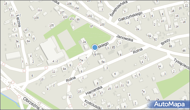 Mysłowice, Jasińskiego Pawła, 5, mapa Mysłowice