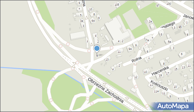 Mysłowice, Jasińskiego Pawła, 6, mapa Mysłowice