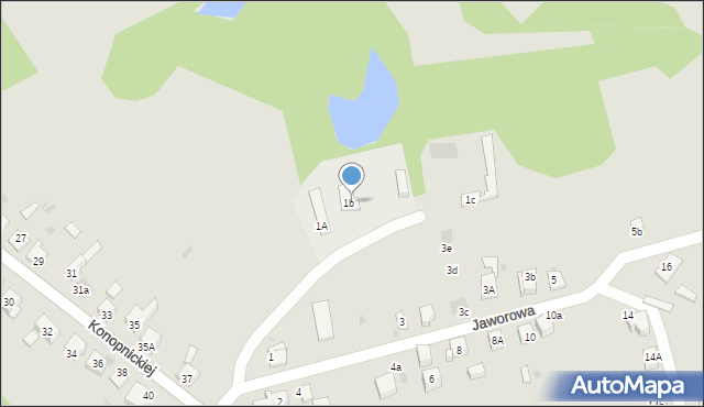 Mysłowice, Jaworowa, 1b, mapa Mysłowice