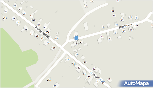 Mysłowice, Jaworowa, 2, mapa Mysłowice