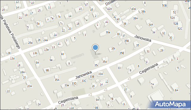 Mysłowice, Janowska, 35dc, mapa Mysłowice