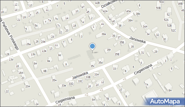 Mysłowice, Janowska, 35dd, mapa Mysłowice