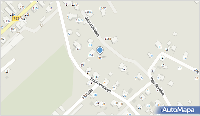Myszków, Jagodzińska, 5e, mapa Myszków