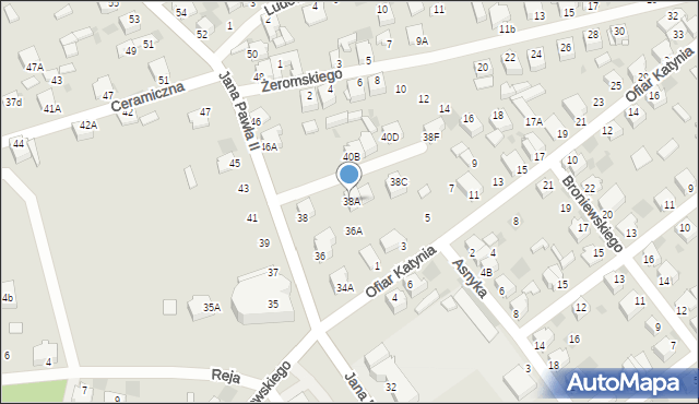 Myszków, Jana Pawła II, 38A, mapa Myszków
