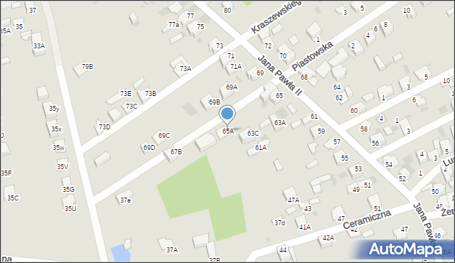 Myszków, Jana Pawła II, 65A, mapa Myszków