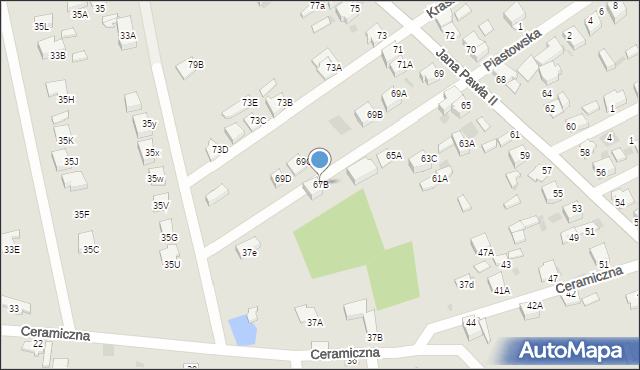 Myszków, Jana Pawła II, 67B, mapa Myszków