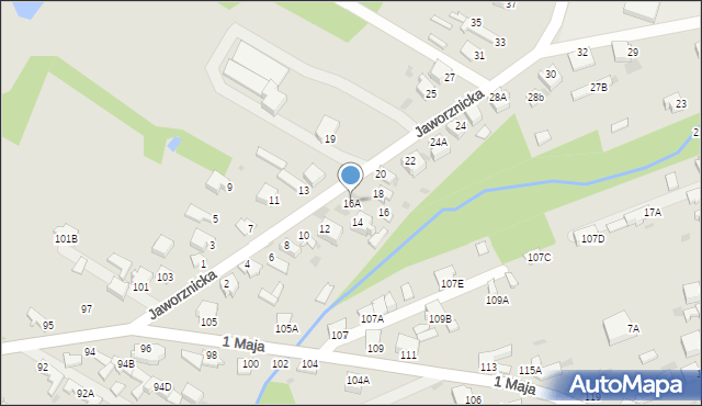 Myszków, Jaworznicka, 16A, mapa Myszków