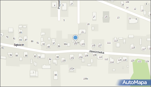 Nadma, Jaworówka, 101, mapa Nadma