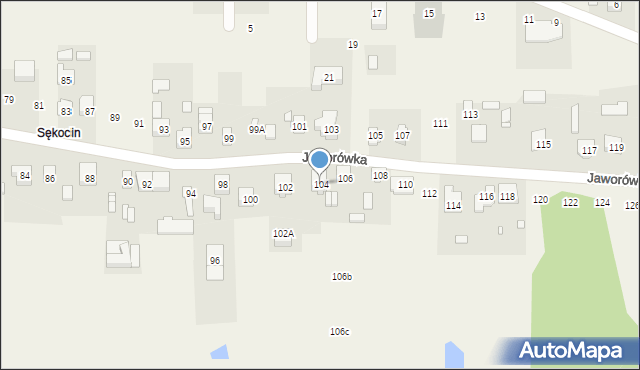 Nadma, Jaworówka, 104, mapa Nadma