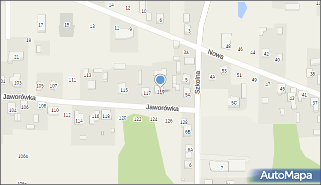 Nadma, Jaworówka, 119, mapa Nadma