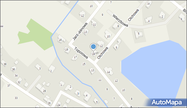 Nadolice Wielkie, Jarzębinowa, 14, mapa Nadolice Wielkie
